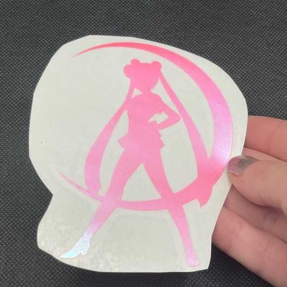 Sailor Moon Pink Holographic Vinyl Decal - Picture 3 of 8
